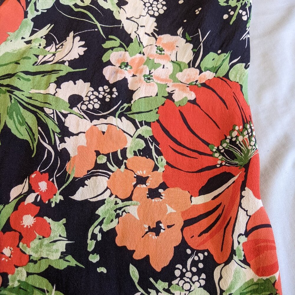 Zara Basic Collection, Small, Orange Print Pant N… - image 7